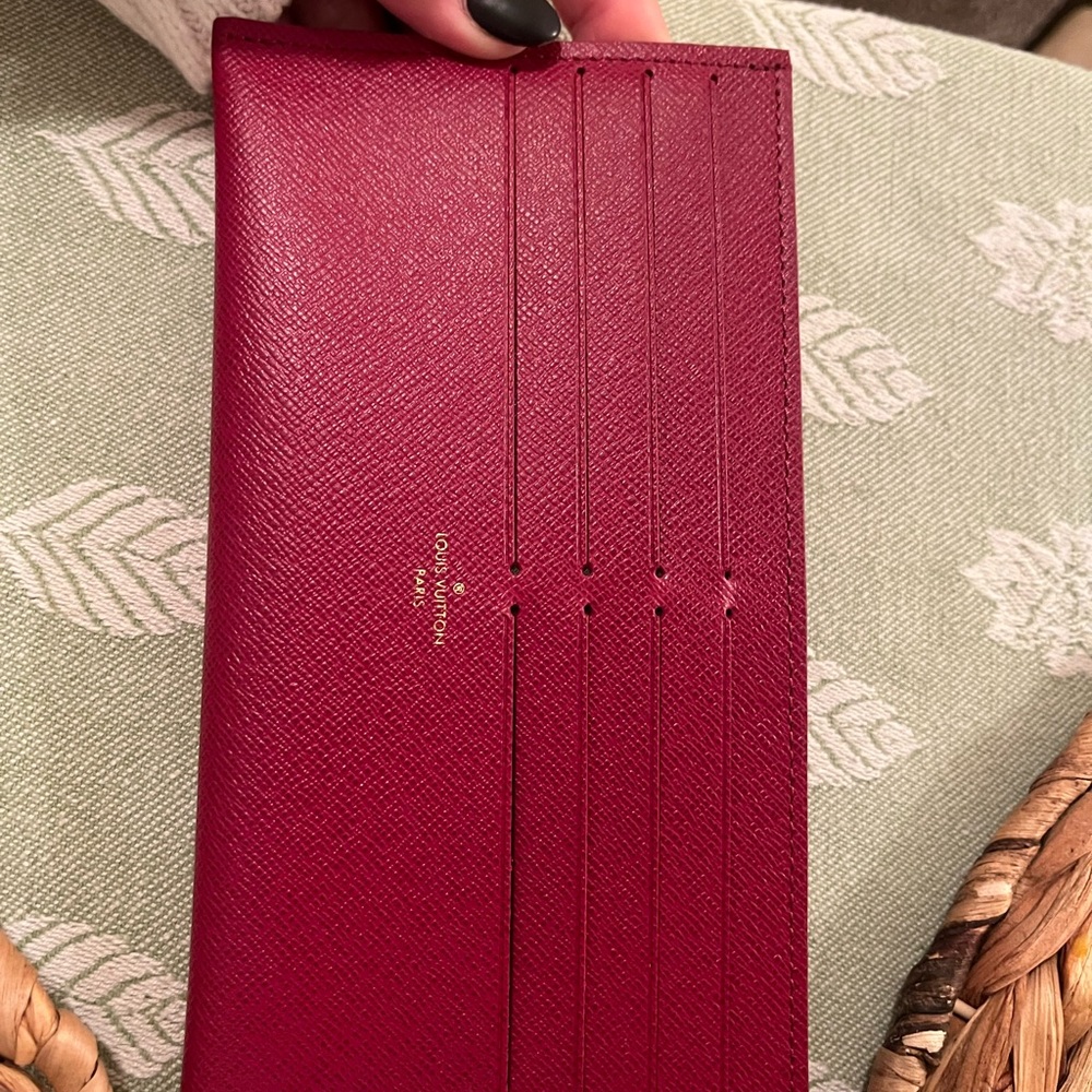 Louis Vuitton Calfskin Felicie Card Holder Insert Fuchsia